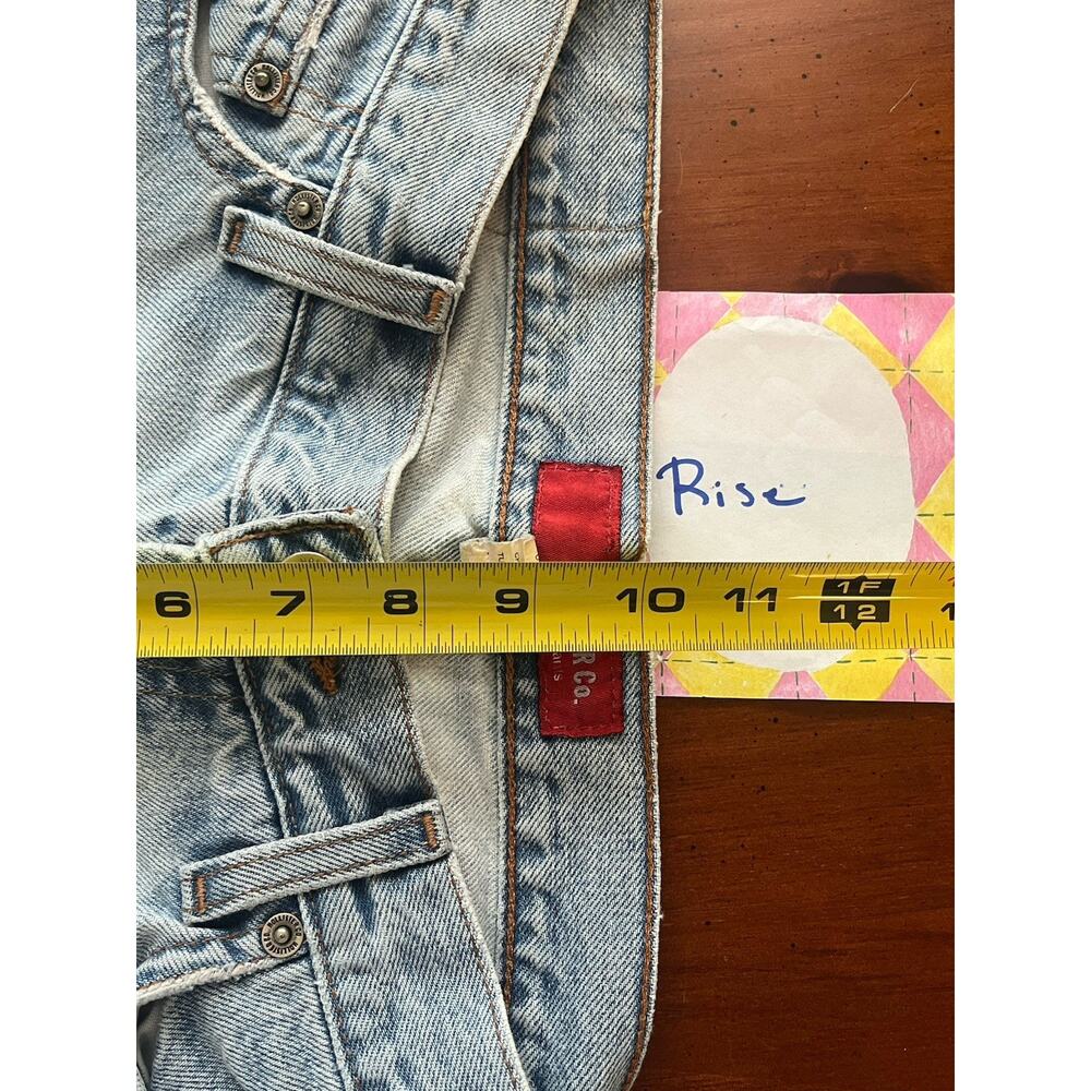 Vtg. Hollister Co Low-Rise Flare Jean 4 R 100% Cotton Boho Distressed Y2K Ripped - Picture 15 of 16